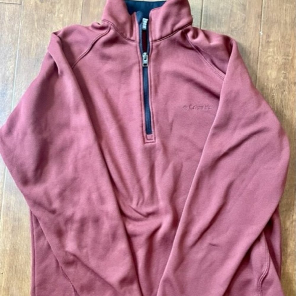 Columbia Half-Zip Pullover (LARGE) Burnt Sienna
